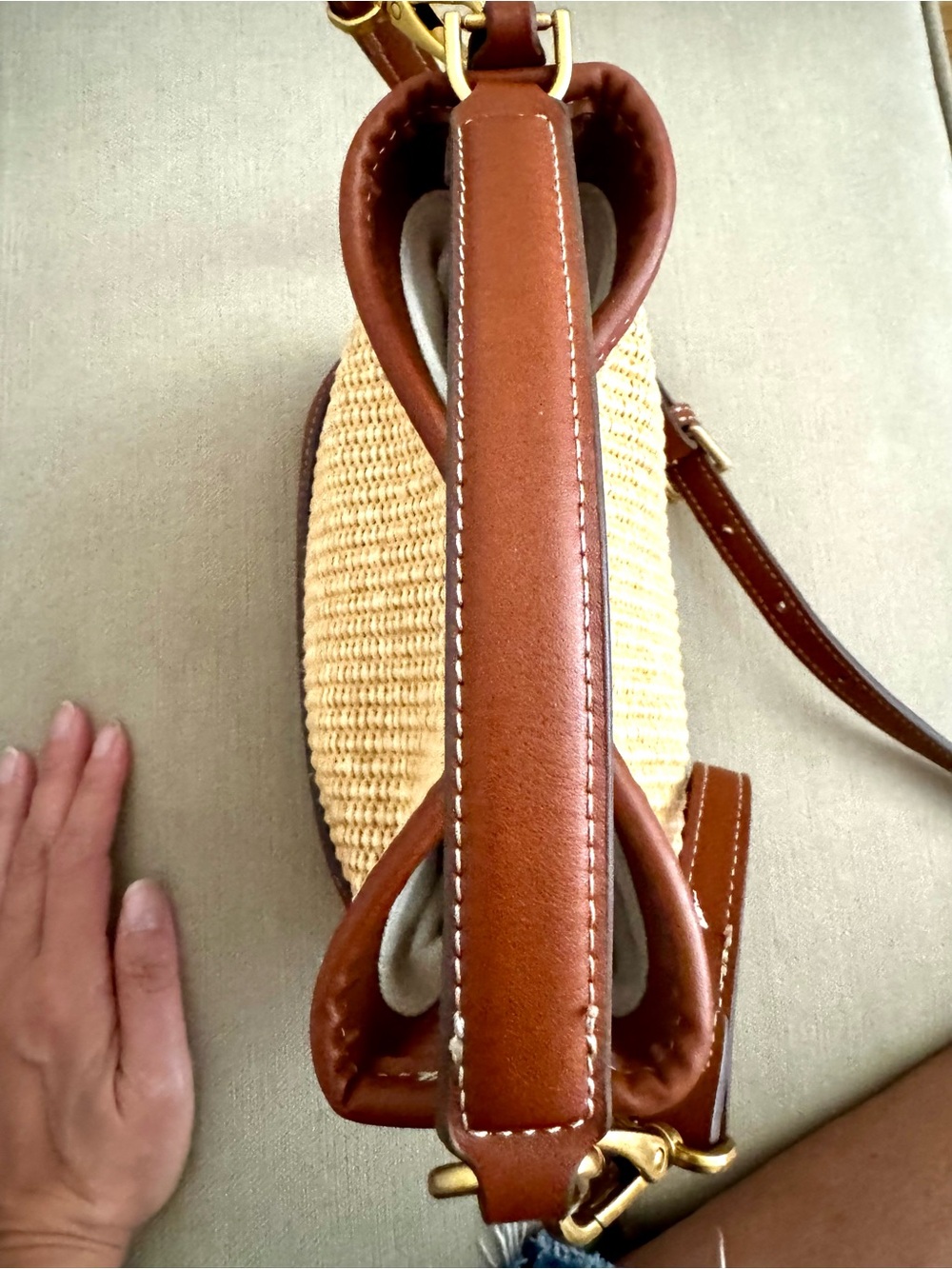 MNG Mango Raffia Crossbody Bag - Picture 15 of 15